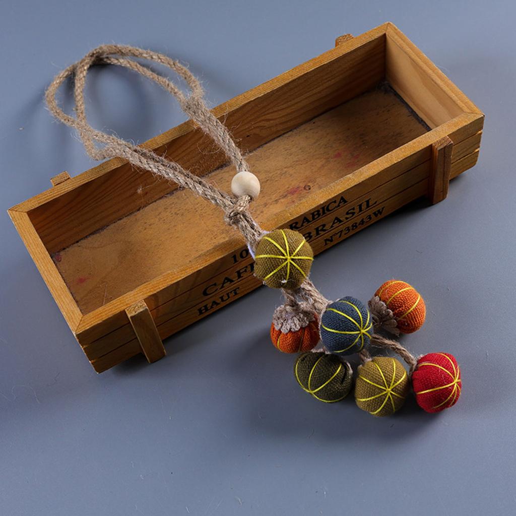 Pumpkin String Pendant Curtain Tie Fabric Cartoon Adjustable Hemp Rope Cute Embellishment Curtain Accessories Curtain Buckle