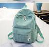 Korean Harajuku Style Corduroy Backpack for Women - Junior High School & College Casual Shoulder Bag