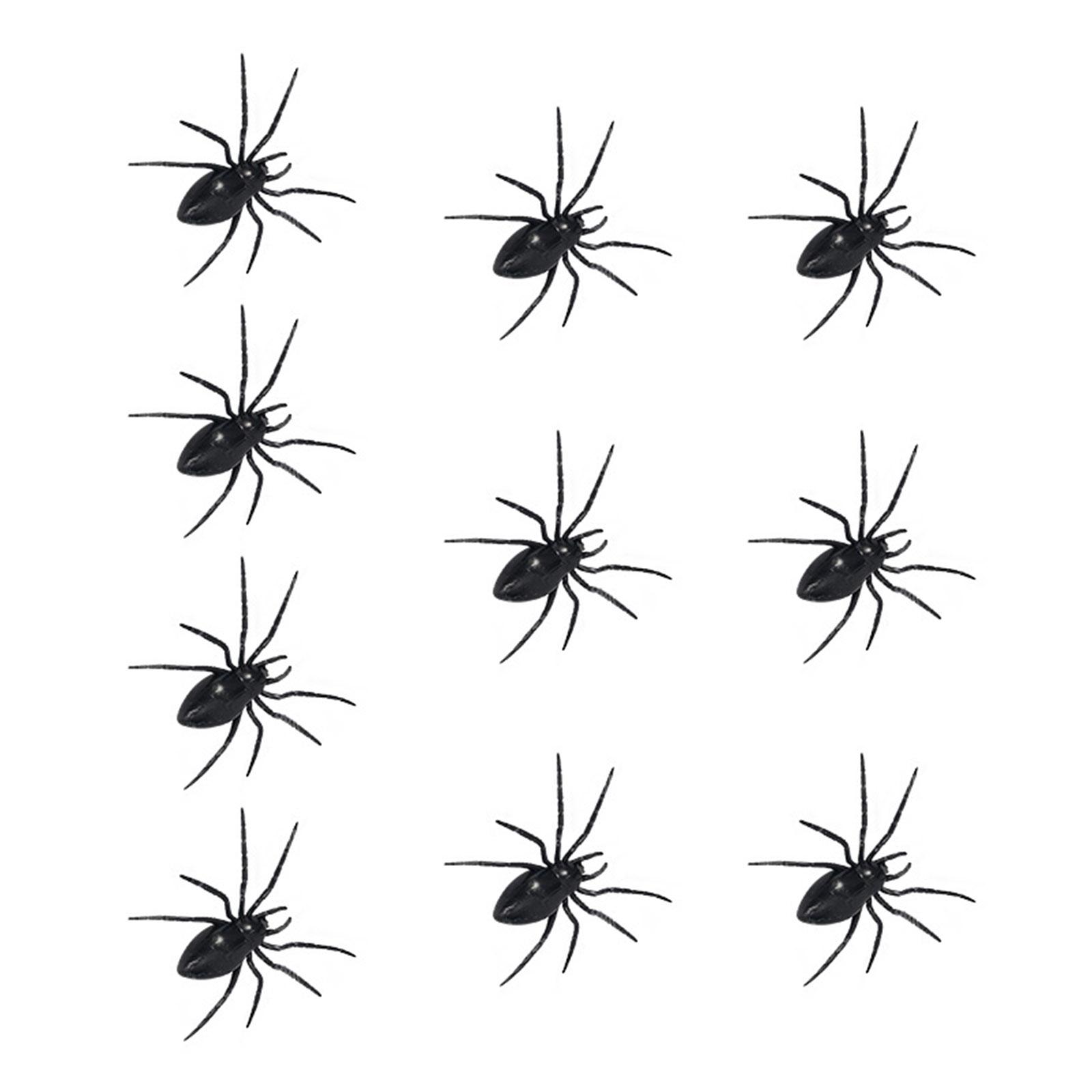 

10Pcs Lightweight Fake Spiders Party Supplies Easy Indoor Outdoor Halloween Decoration Halloween Party Supplies