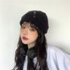 Winter Harajuku y2k Beanies Gestrickte Hut Frauen Mode Warme Dicke Gorro Männer Hip Hop Pin Loch Schädeldecke Kurze Hut Unisex grundlegende Kappe