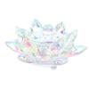 Flower Shape Nail Art Dappen Dish Glass Tealight Candle Holder Candlestick Decor With Lid Non Slip Bottom