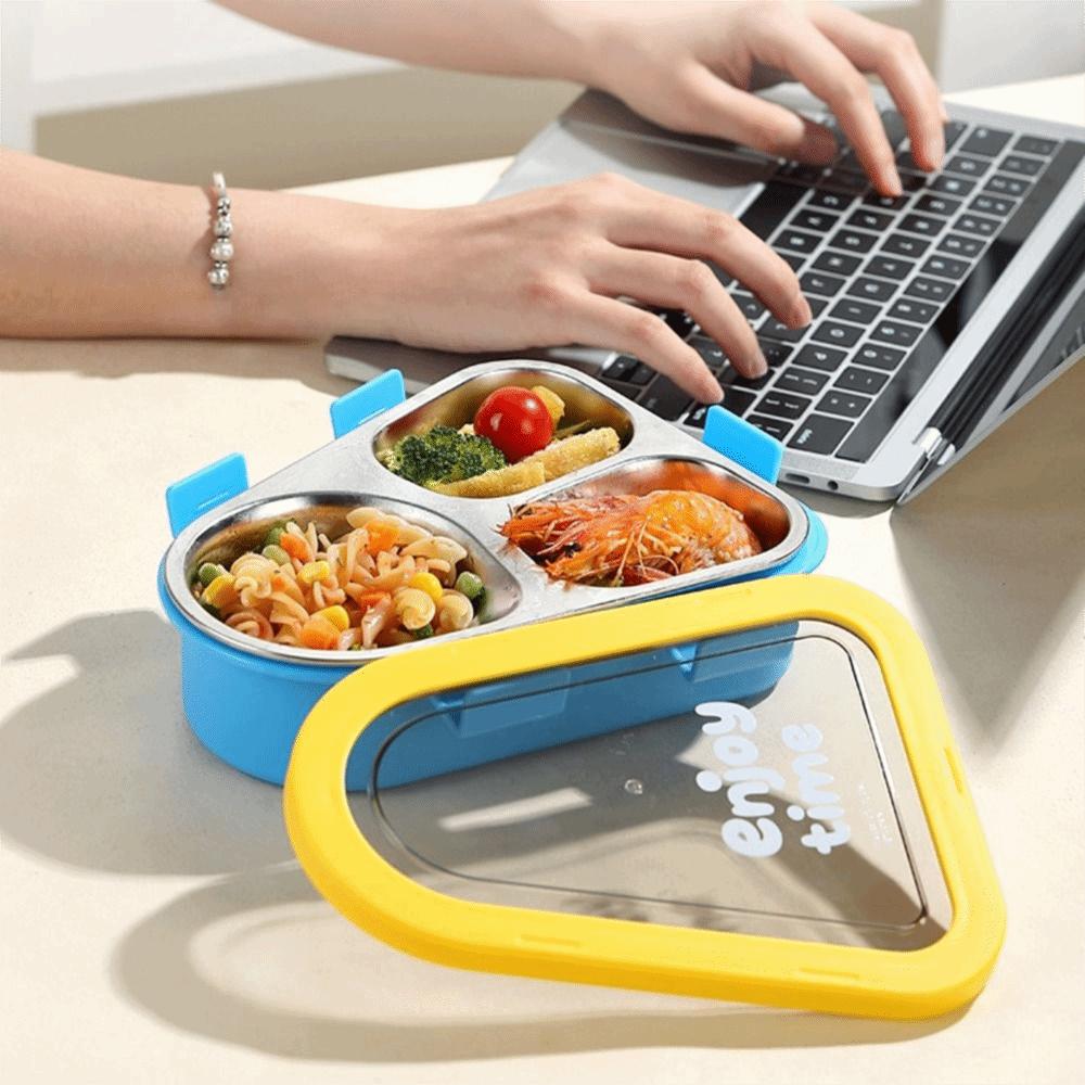 Sealed Insulated Lunch Container Portable Divided Lunch Plate  For Students