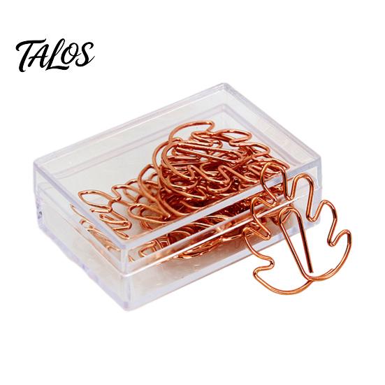 School Supplies for Organization 10PCS Rose Gold Metal Paper Clips, Decorative Cartoon Shape Cute Bookmarks Bookmarks, Creative Documents Organizers