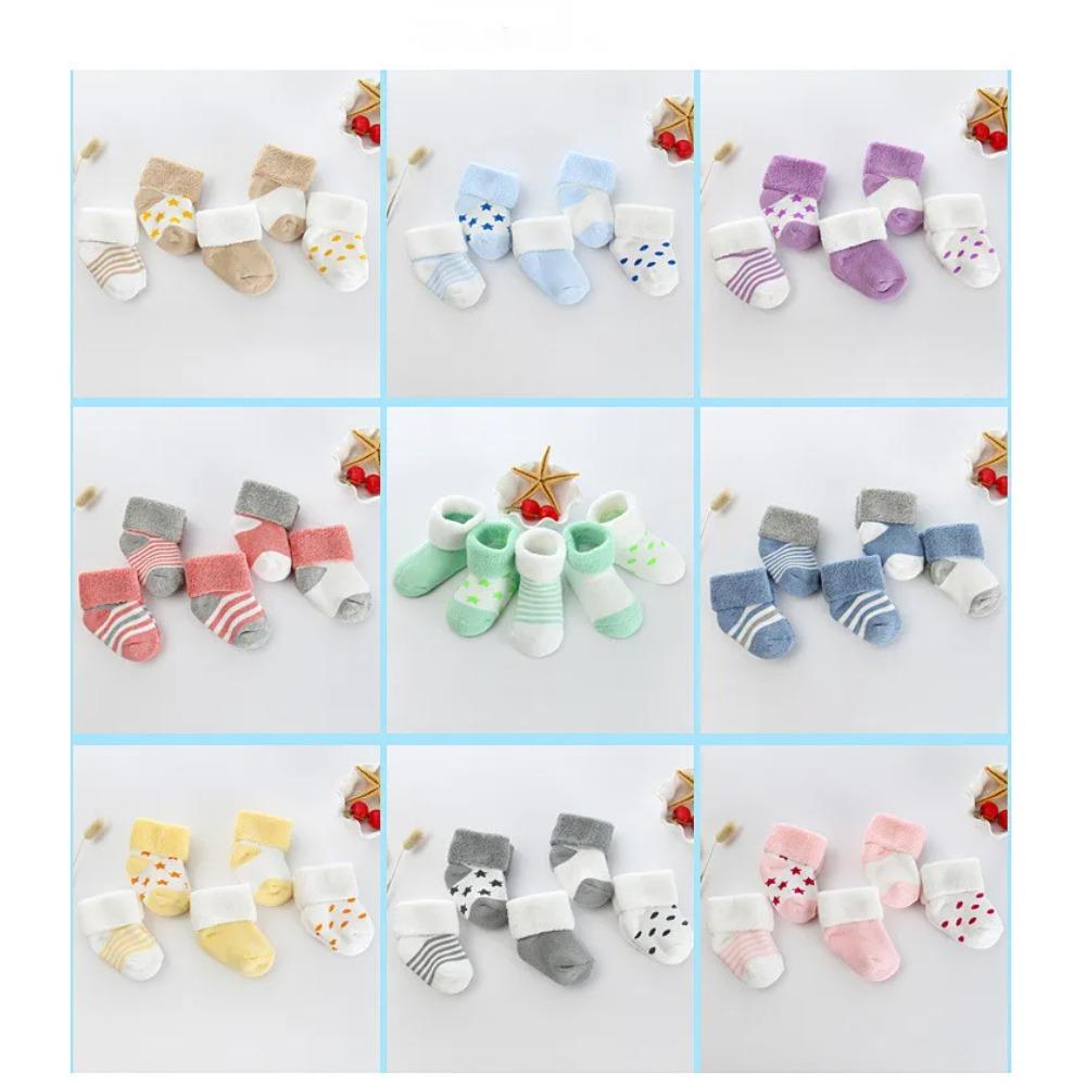 5 Pairs/lot 0 To 24M Newborn Baby's Terry Socks 2020 New Arrival Winter Warm Socks For Infants Girls Boys Thick Sock For Toddler