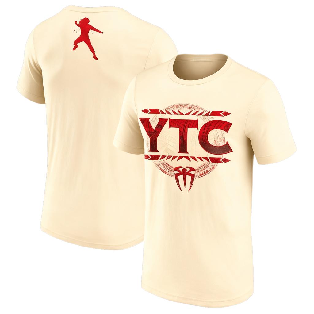 Roman Reigns YTC Printed Fashionable Casual Pure Cotton Men's T-shirt Loose High-quality Oversized Boxing T-shirt Unisex Summer
