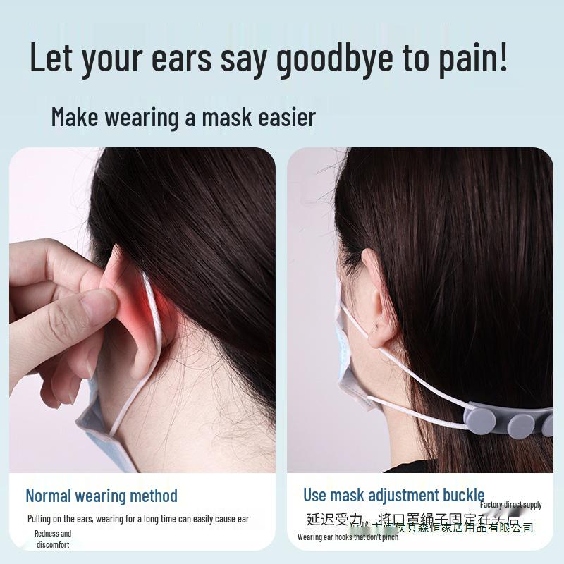 Adjustable Anti-Ear-Strain Mask Strap for Kids - Comfortable Ear Protection Lanyard