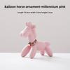 Nuova Statua Cavallo Palloncino in Ceramica Carina Compagno per il Tè Animale Domestico Stile Ins Alta Estetica Adorabile Regalo per la Festa dei Bambini Ornamento per Scrivania di Casa