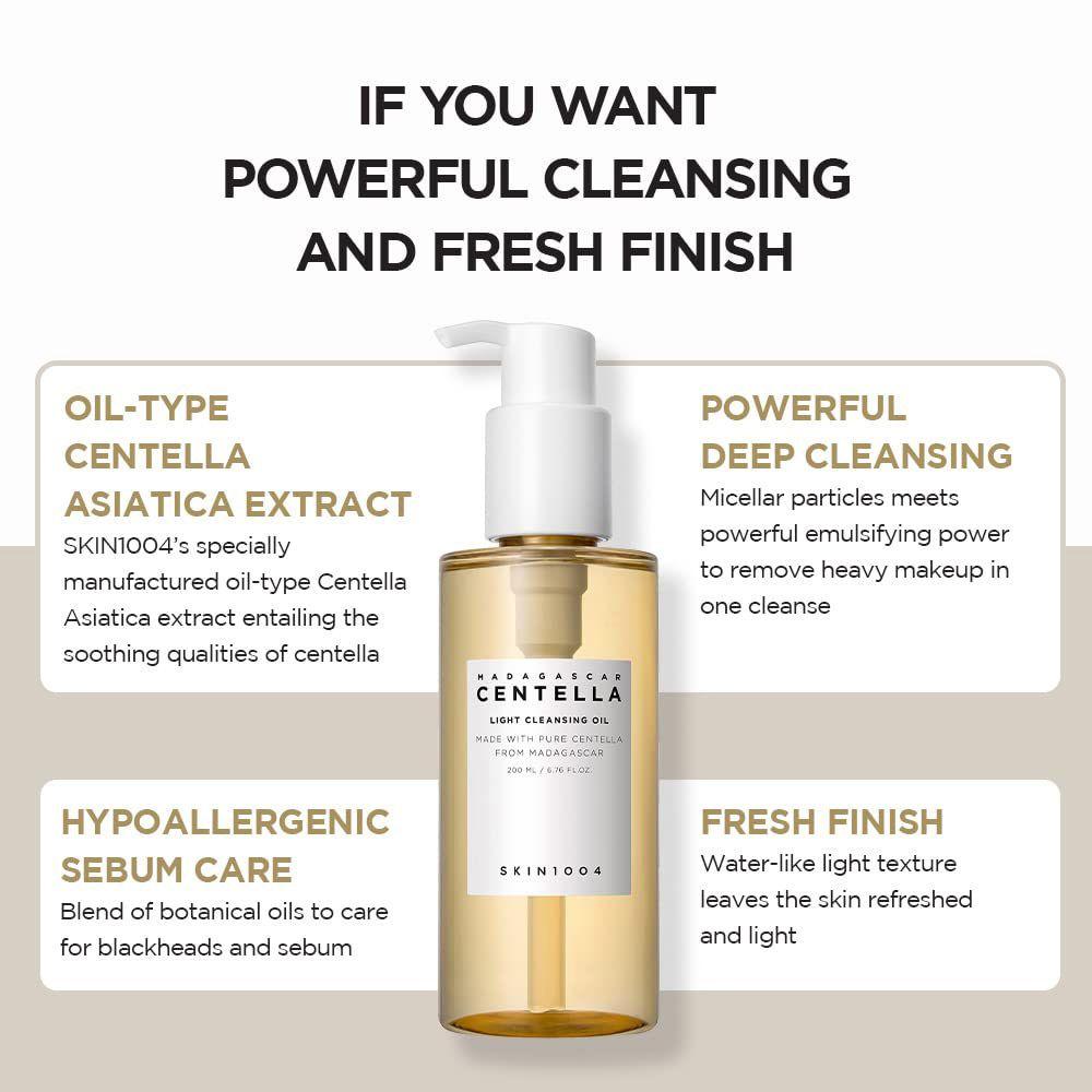 

Skin1004 Madagascar Centella Light Cleansing Oil 200ml +RANDOM GIFT