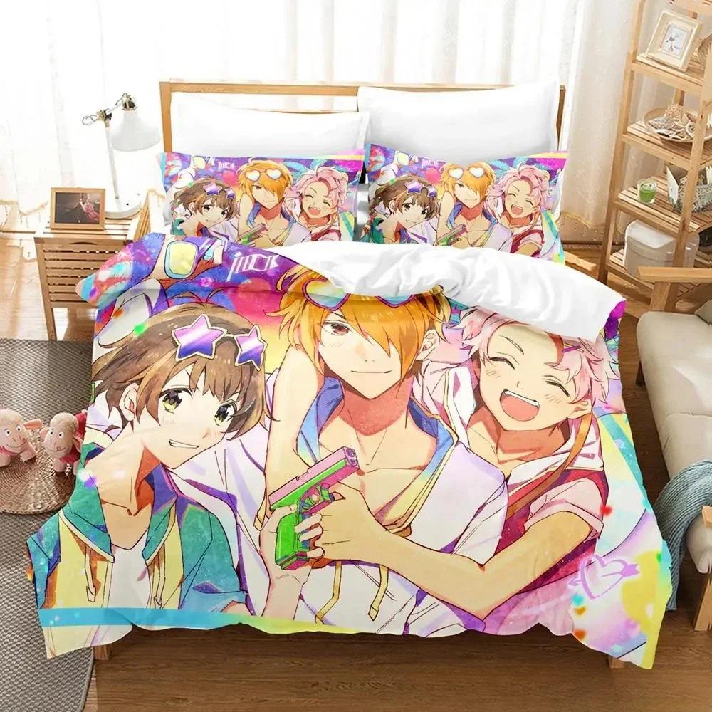 

Kawaii THE IDOLM@STER SideM Bedding Set Single Twin Full Queen King Size Bed Set Adult Kid Bedroom Duvet cover Sets Anime Bed 70x133cm 2pcs