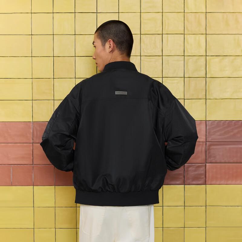 JACK&JONES Men's Autumn Baseball Collar Jacket with Letter Decor