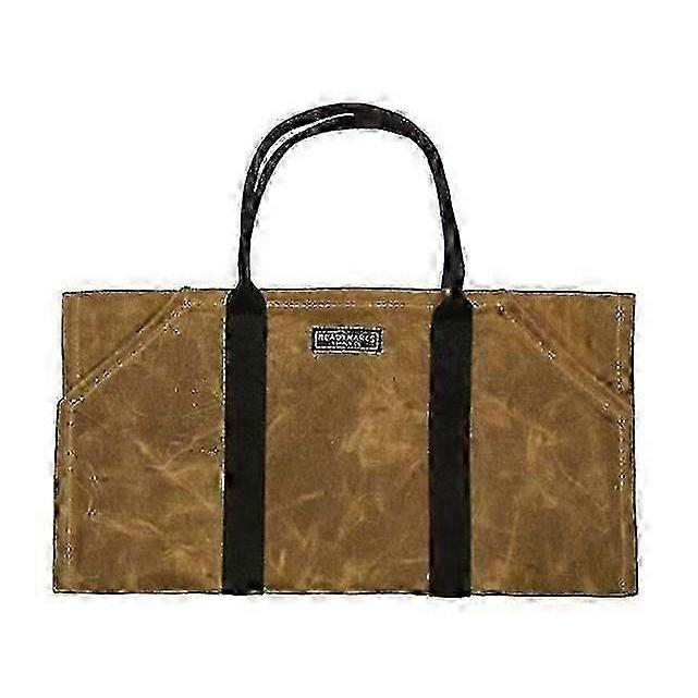 Heavy Duty Firewood Carrier For Logs With Sturdy Handles And Waxed Canvas