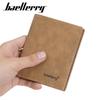 Men Short Wallets Vintage Design Fashion Card Holder Business Tri-fold Wallet Money Pack Purse