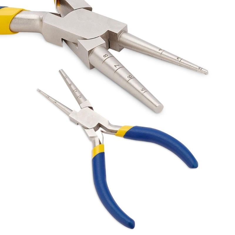 Round Nose Pliers Jewelry Tool Pliers Jewelry Equipments Long Carbon Steel Material Hand Tools for Beading Jewelry