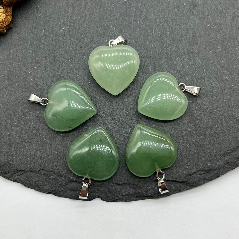 

Кулон в форме сердца 20 мм из натурального кристалла-самоцвета для DIY ожерелья