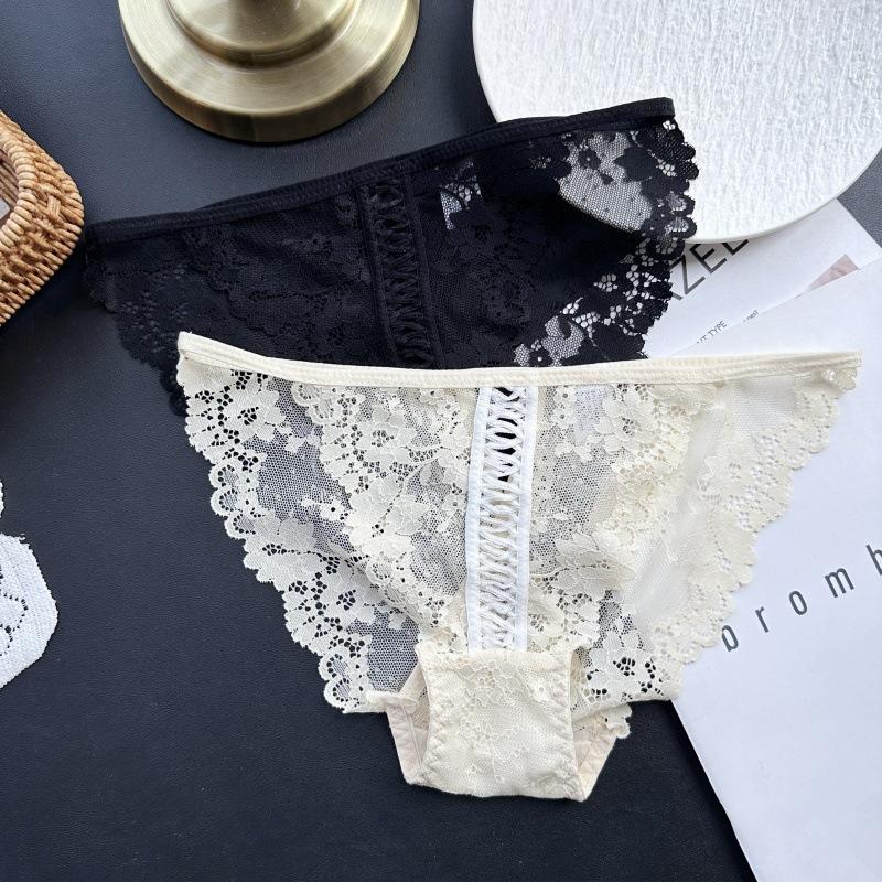 Ladies Spring and Summer Sexy Lace Trousers High Split Split Underwear
