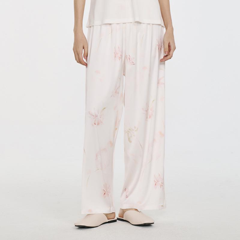 2026 Trendy Chinese-Style Women's Pajama Pants with Large Prints: Versatile for Home or Outdoor Wear In Spring, Autumn, and Summer.