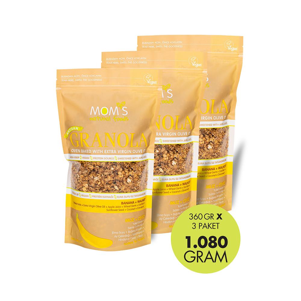 

Бананова горіхова гранола 360 г Здоровий снек на сніданок 3*360 gr