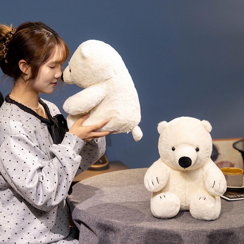 Cute Simulation Polar Bear Doll Plush Toy White Sitting Bear Polar Bear Doll Children'S Doll Doll