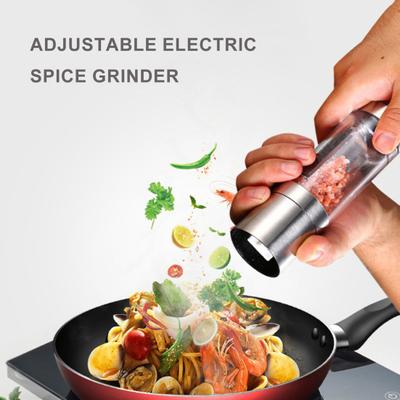 Manual Spice Grinder Stainless Steel Adjustable Ceramic Core Clear Visible Handheld Salt Pepper Grinding Tool Condiment Bottle Kitchen Gadgets
