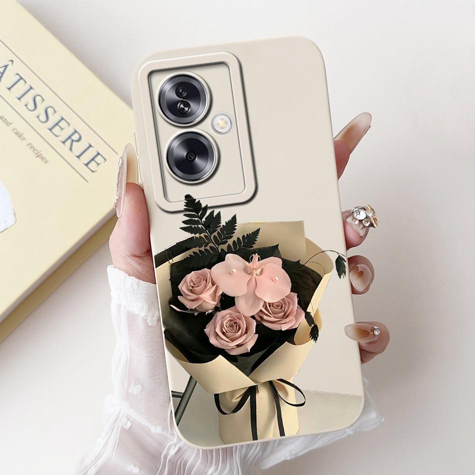 For OPPO A79 5G Beautiful Bow Rose Painting Phone Case For Oppo A79 5G CPH2553 CPH2557 Shockproof Soft Silicone Cases