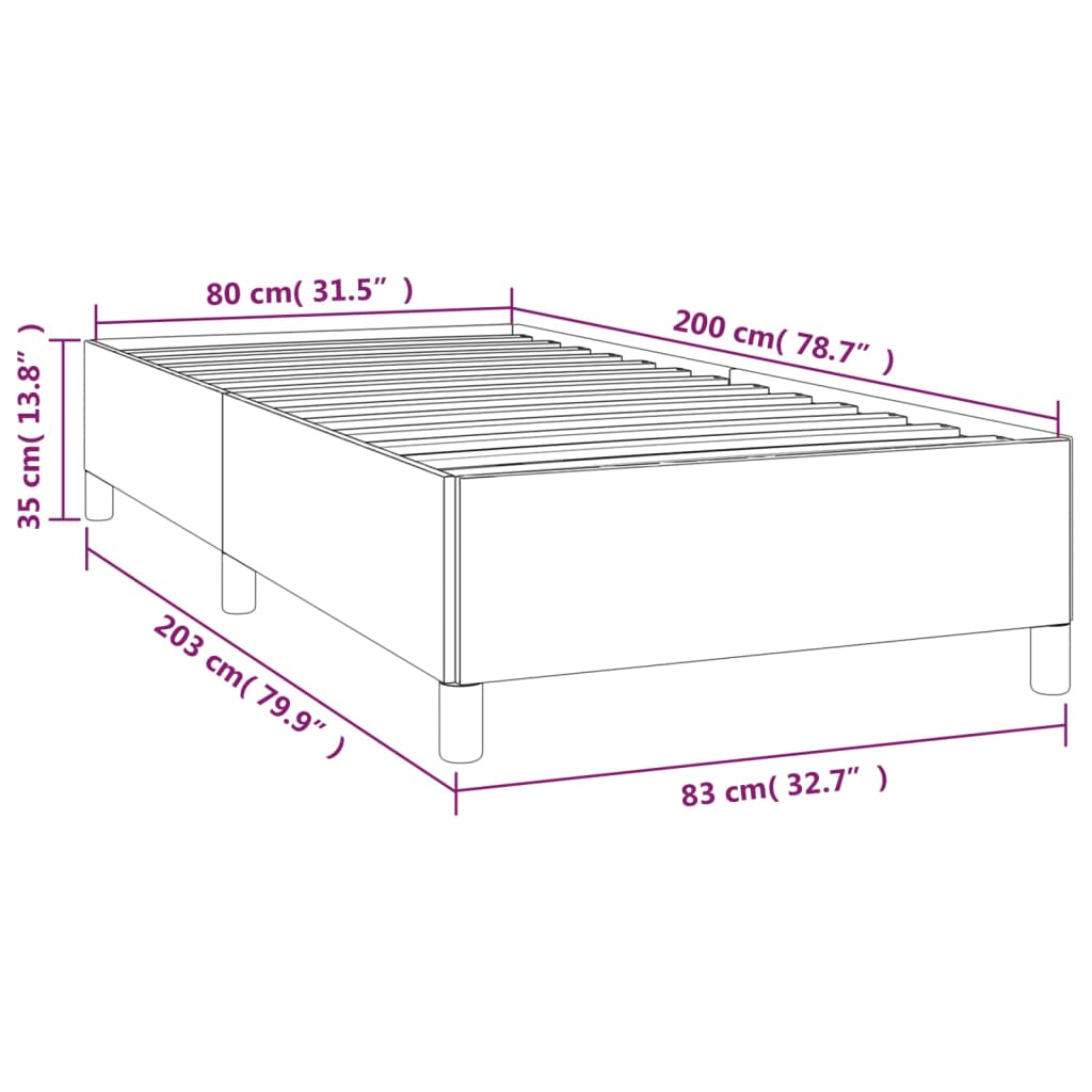 Pink Bed Frame 80 x 200 cm Velvet