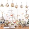 New Gift DIY Craft Christmas Tree Pendant Xmas Ornament Wood Hanging Snowman Snowflake Elk