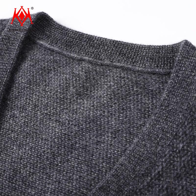 KaiKai Men's 100% Pure Cashmere V-Neck Cardigan