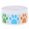 500Pcs Colorful Paw Print Stickers Dog Cat Paw Labels Stickers Reward Sticker