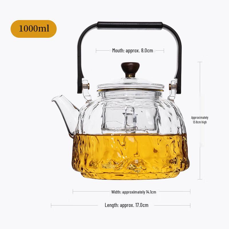 Yaji Glass Steam & Boil Teapot with Handle