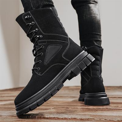 Luxury Mens Genuine Leather Boot Winter Warm Outdoor Work Boots High Quality Ankle Boot For Men High Top Tooling Casual Boots