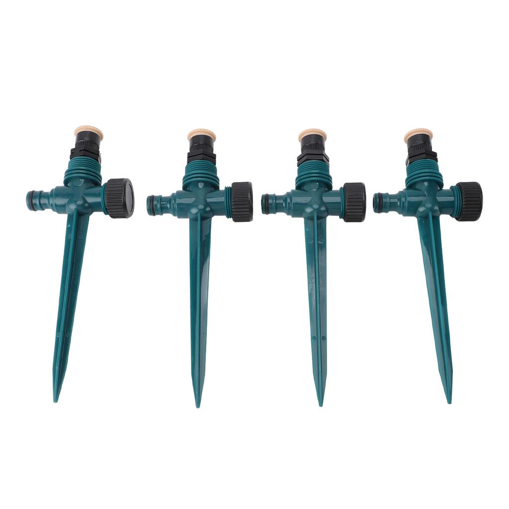 4pcs Garden Sprinklers Professional Efficient 360 Degree Automatic Rotating Lawn Sprinkler for Yard Patio Outdoor Garden
