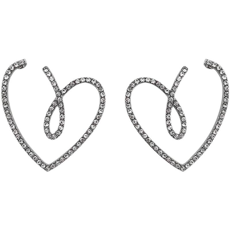 Love Earrings Tide Korean Temperament Stud Earrings Women'S Niche Design Earrings