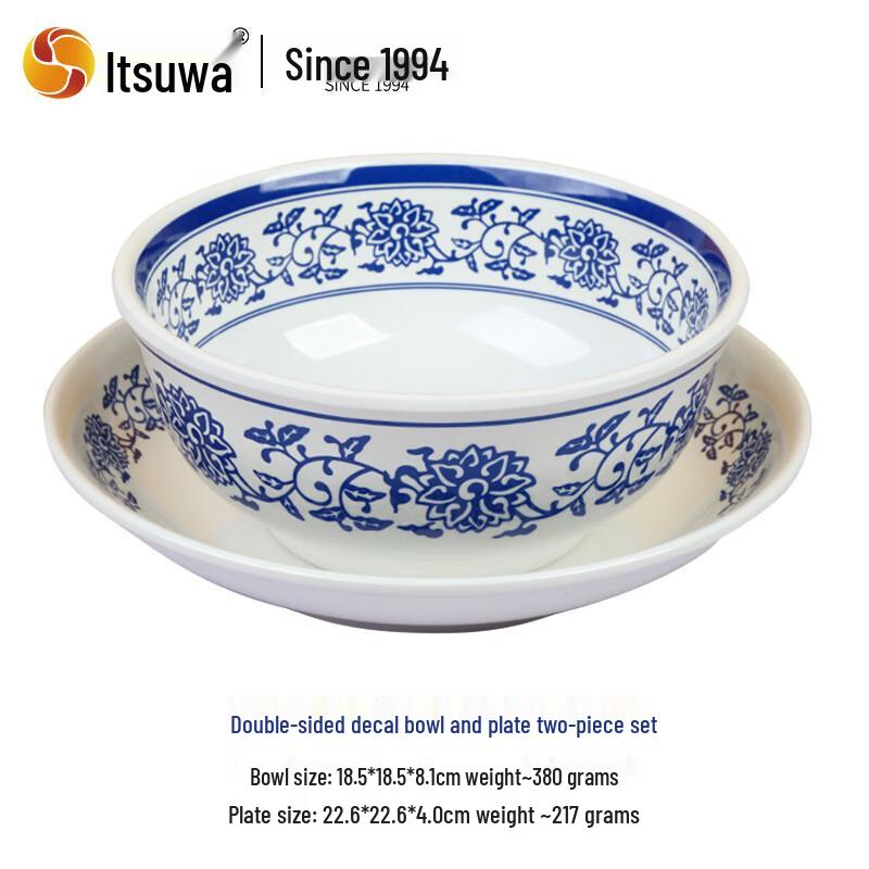 Wuhe Melamine Noodle Bowl & Plate Set