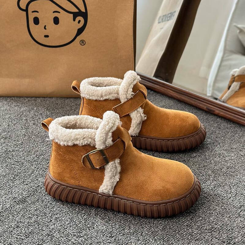 Brangdy Gu Yun Plush Lamb Wool Snow Boots 37
