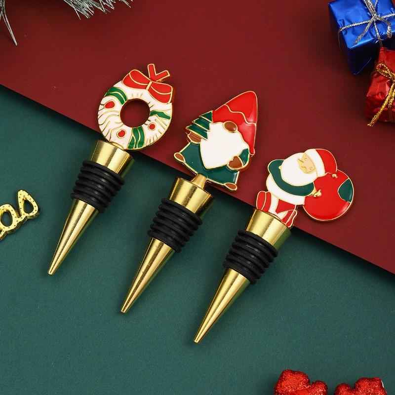 Christmas Fairy Wreath Old Man Red Wine Stopper Food-grade Wine Preservation Sealed Stopper Christmas Wine Bottle Stopper
