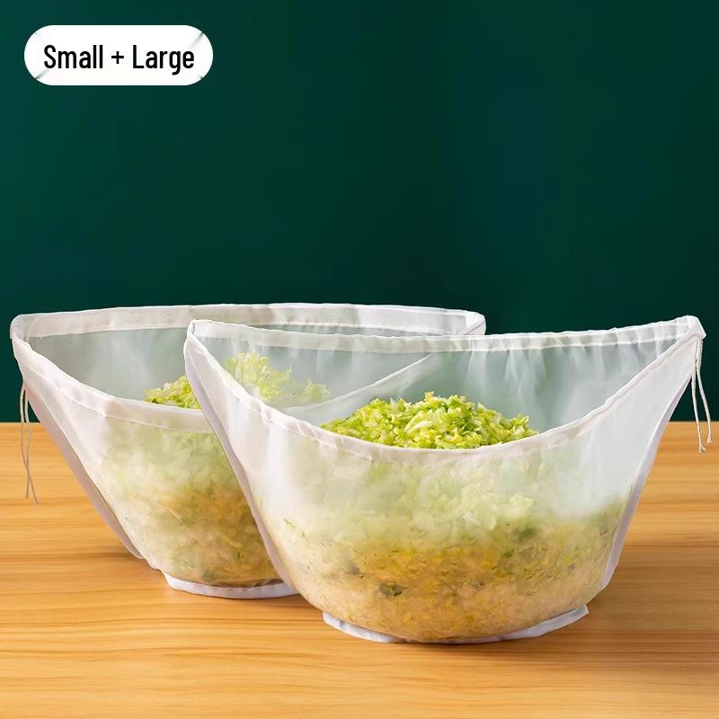 Vegetable Drain & Filter Bag - Dumpling Filling Squeezer & Soy Milk Strainer for Household Use