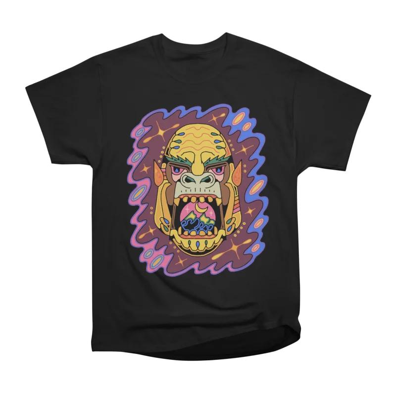 Men Casual Shirts Short Sleeves BAD KONG Tees Oversized T-shirts S чёрный