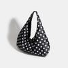 Korean Style Polka Dot Canvas Tote: Literary Shoulder Bag for Female Students