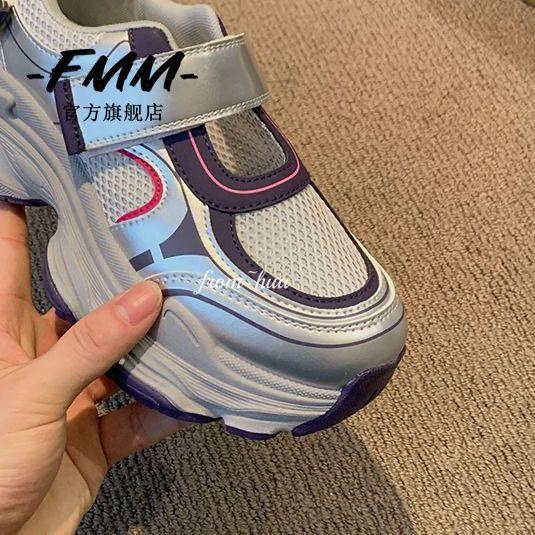 

Спортивные сандалии на платформе женские летние 2025 года, новые полые туфли для папы, сетчатые дышащие повседневные туфли с отверстиями, ins tide 40 фиолетовый