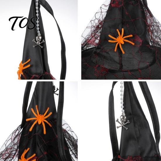 Hanging Wizard Hat Decor Halloween Witch Decor, Spider Web Ribbon Prop Party Streamers for Party, Dark Costume Accessory Masquerade Accents