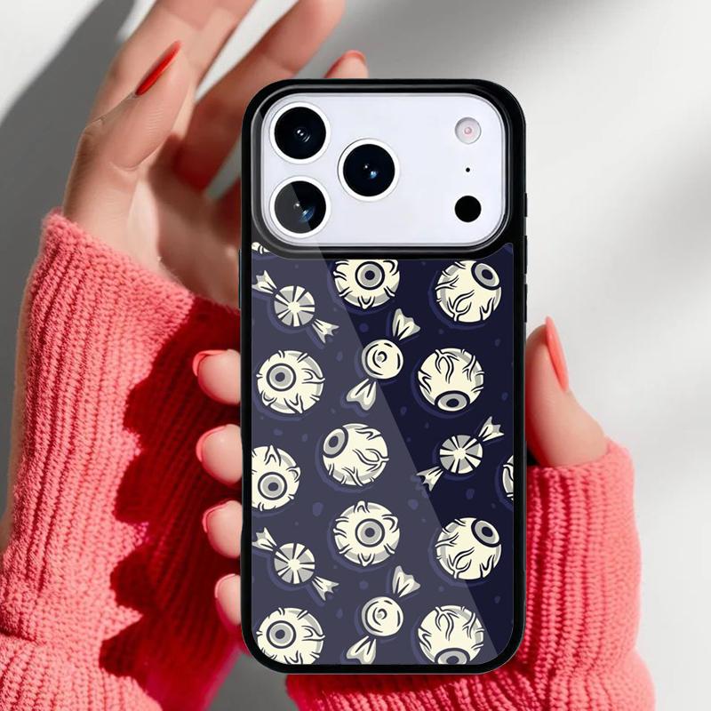Halloween Scary Eyeball Phone Case for iPhone 17 16 15 14 13 Pro Max Back Cover for 12 11 Pro Coque