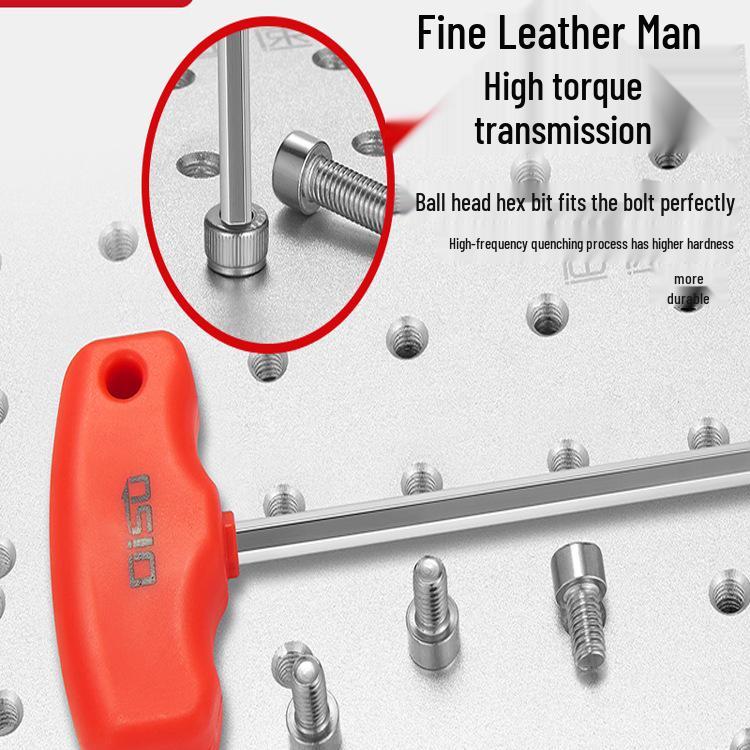 T-Handle Hex Screwdriver Set with Straight Shank & Ball Head, Sizes 2, 3, 4, 5.5, 8, 10