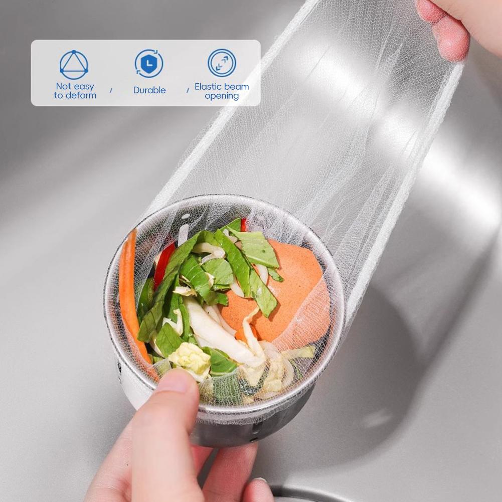 100/200/500PCS Disposable Sink Strainer Multi-Pack Sink Filter Mesh Universal Kitchen Drain Protector Mesh for Food Scraps Kitchen/Bathroom