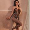 Bas résille transparent sans entrejambe - Lingerie entrejambe ouverte pour des nuits sensuelles.