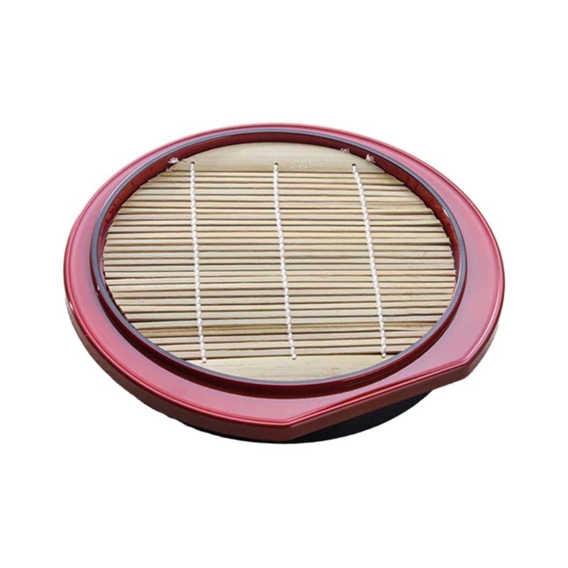 Cold Noodles Plate with Drain Mat Food Dish Snacks Plate Appetizer Tray Sashimi Platter for Apartment Homes Kitchen