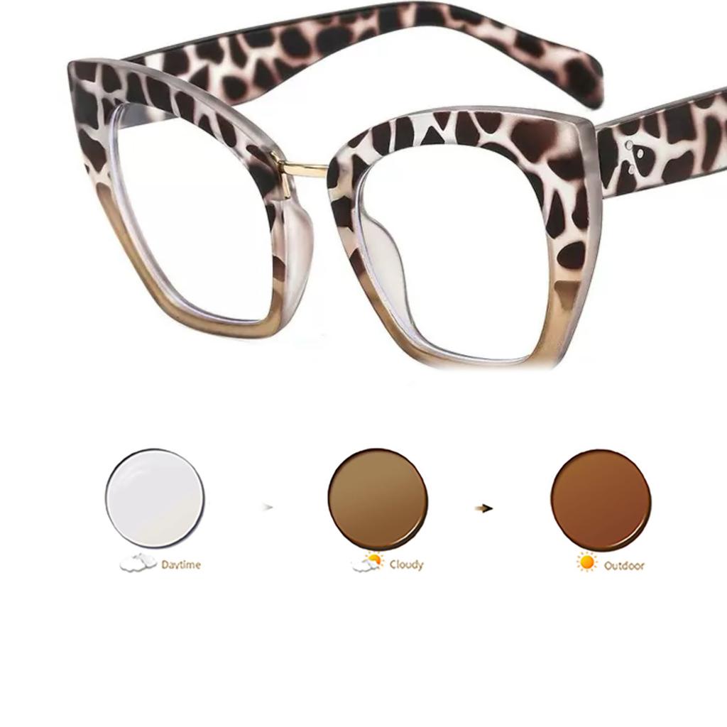 Europe US Retro Cat Eye Oversized Frame Women Eyeglass Multi Color Flat Mirror Trendy Personality Glasses
