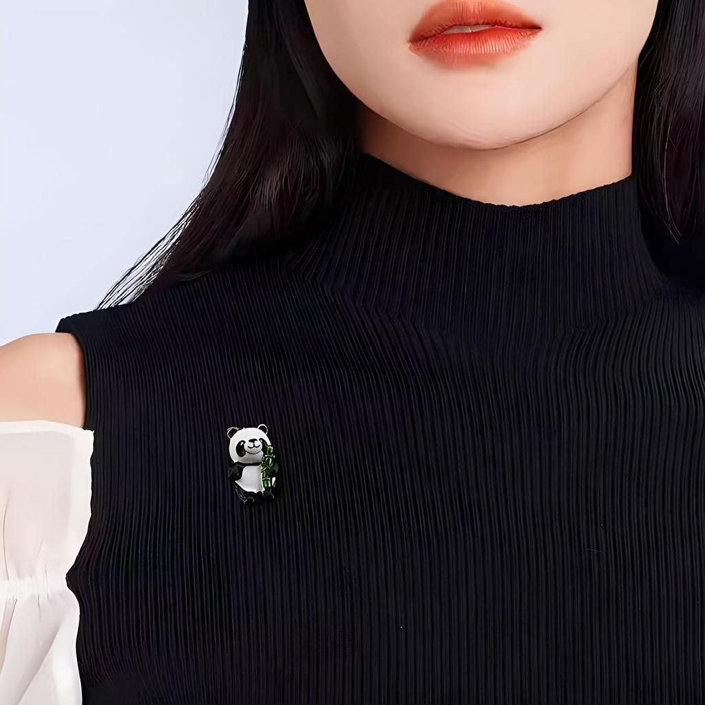 Chinese Style Red Panda Brooch Cute Male And Female Niche Pin High-End Brooch Rising Creative Gift Accessories