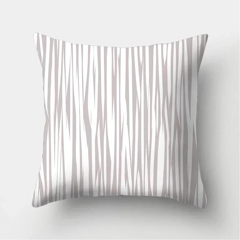 Flower Print Decoration Cushion Cover For Wedding Polyester Throw Pillowcase Stripe Sofa Home Decor Party Diy Pillowcover