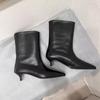 High Heels Ankle Boots Women Sexy Pointed Toe Heeled Shoes 2025 Winter New Designer Dress Party Chelsea Boots Brand Pumps Botas