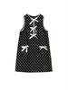 Elegant Summer Round Neck Polka Dot Sleeveless Mini Dress
